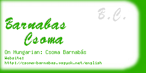 barnabas csoma business card